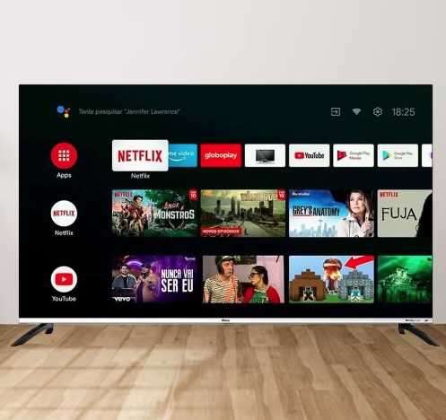 Smart Tv 55” Ptv55m8gagcmbl Android Tv 4k Qled Philco