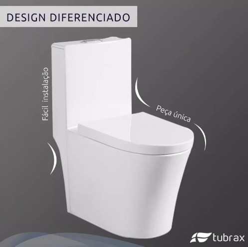 Vaso Sanitário Monobloco Caixa Acoplada Privada Completo Cor Branco