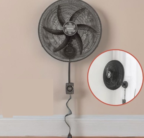 Ventilador De Parede 50cm Ventisol Premium Monta Fácil Preto