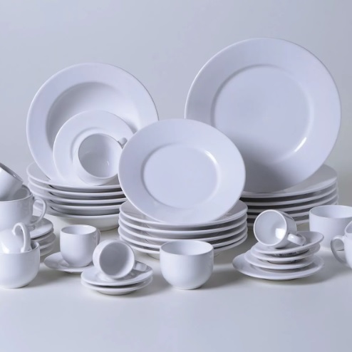 Aparelho De Jantar Monaco 18 Peças Branco Porto Brasil