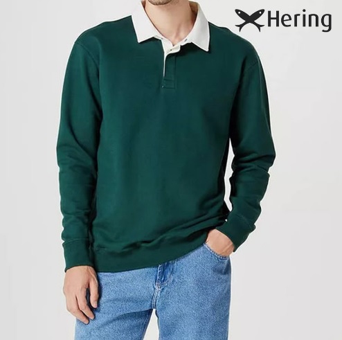 Blusão Em Moletom Masculino Com Gola Polo Hering