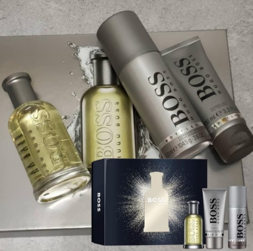 Boss Bottled Hugo Boss Coffret Kit – Perfume Masculino EDT + Shower Gel + Desodorante