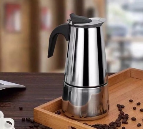 Cafeteira Tipo Italiana em Inox – Café Espresso 9 xícaras