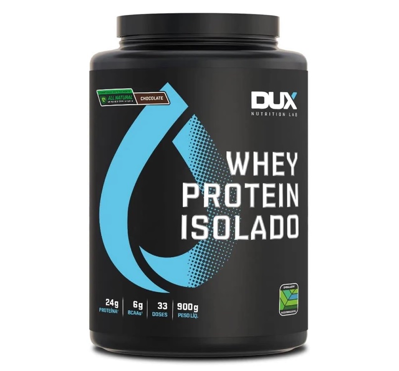 Dux Nutrition Whey Protein Isolado All Natural Chocolate – Pote 900 G