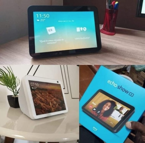 Echo Show 8 (2ª Geração): Tela Inteligente HD de 8″ com Alexa e câmera de 13 MP – Cor Preta