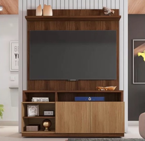 Estante Home para TV até 55” 2 Portas Caemmun – Domi