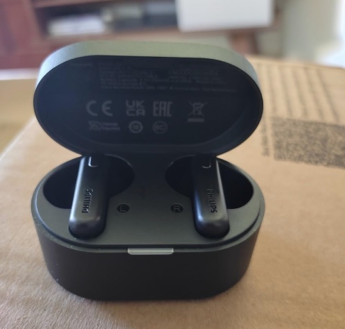 Fone De Ouvido Philips True Wireless Tat1108bk/00 color Preto