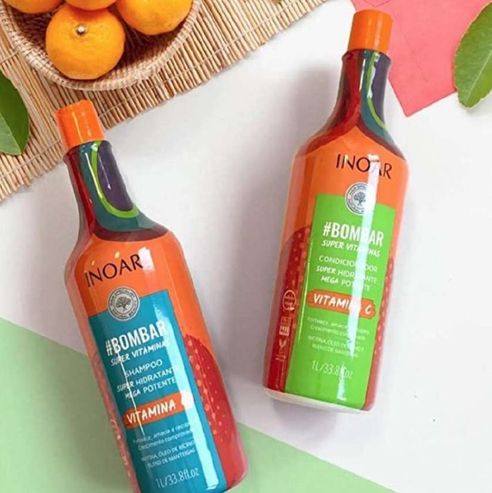Bombar Crescimento Capilar Kit Shampoo e Condicionador 2x1L, Inoar