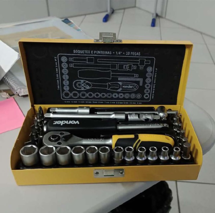 Vonder Jogo De Soquetes E Ponteiras Encaixe De 1/4′ Com 33 Peças