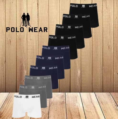 Kit 10 Cuecas Masculinas Boxer Microfibra Polo Wear Sortido