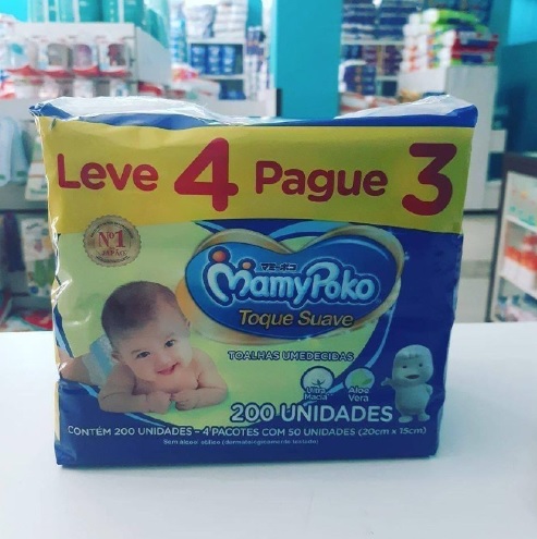 MamyPoko Toalhas Umedecidas Toque Suave 200 Unidades