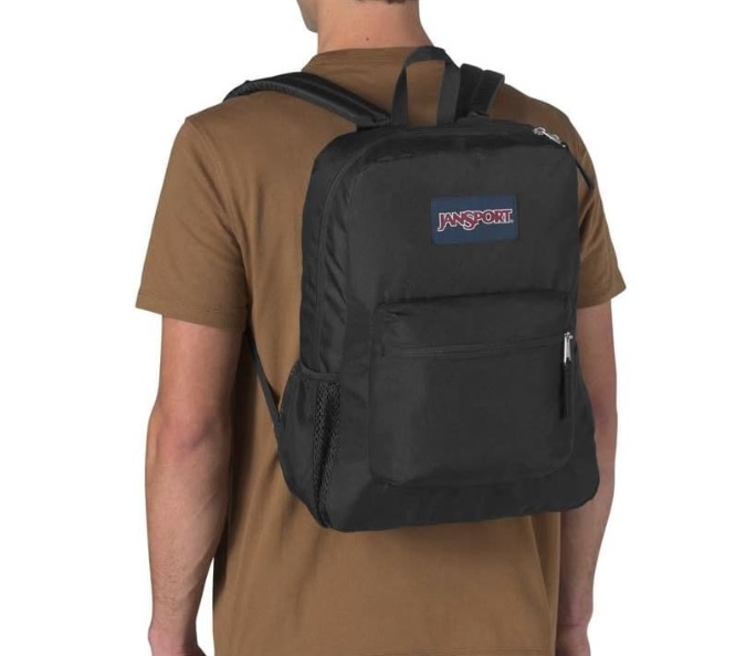 Mochila Cross Town Jansport, Unissex, Black, Tamanho Único