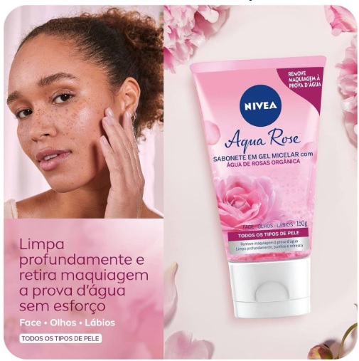NIVEA Sabonete Facial em Gel Aqua Rose 150ml