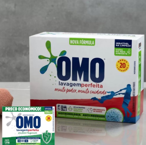 Sabão em Pó Omo Lavagem Perfeita/Sanitiza e Higieniza – 1,6kg