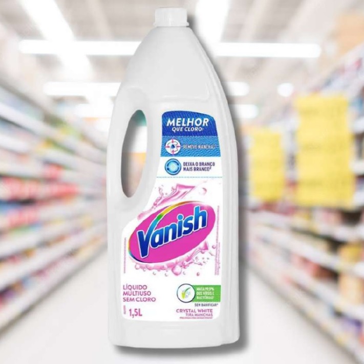 Tira Manchas em Gel Vanish Crystal White 1,5L – Para Roupas Brancas
