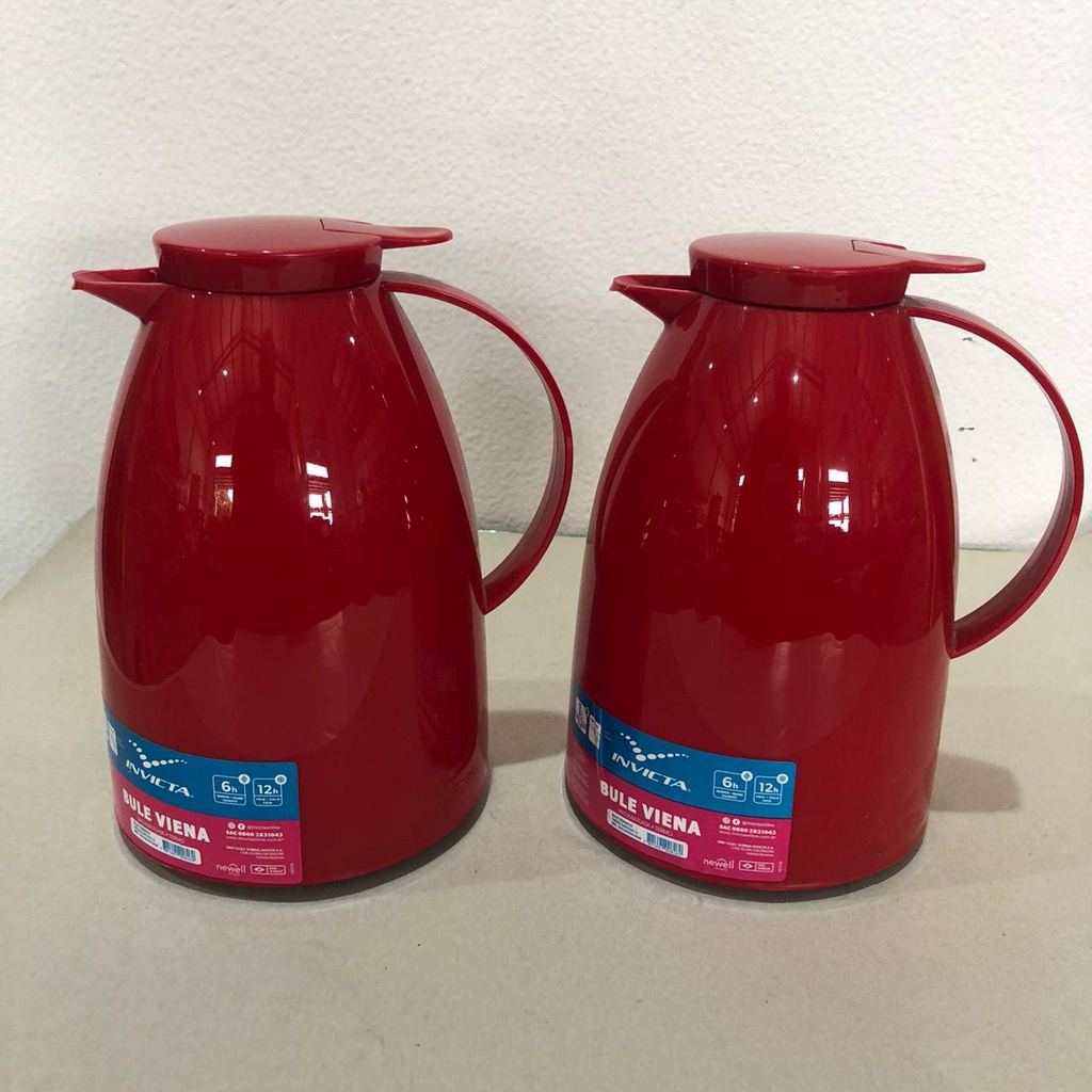 Bule Viena com Gatilho 1L Vermelho Velvet Invicta