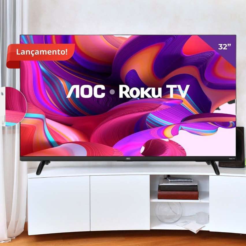 Smart Tv 32 Hd Roku Tv 32s5135/78g Preta Aoc Bivolt