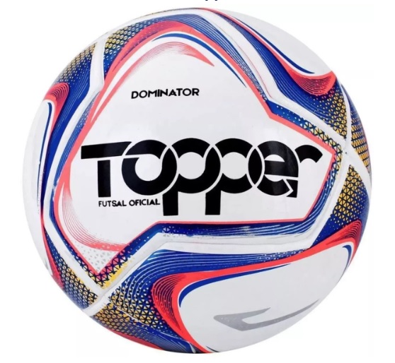 Bola Dominator Td N°1 Futsal Topper Cor Bco/Azul/Amar Neon