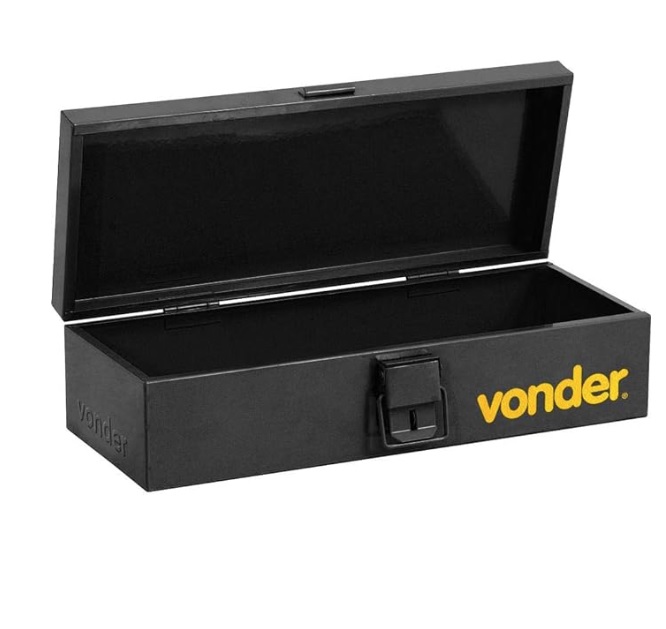 Caixa Metálica Para Ferramentas, Tipo Baú, Sem Bandeja, Com 40 Cm, Vonder Vdo2550 Vonder