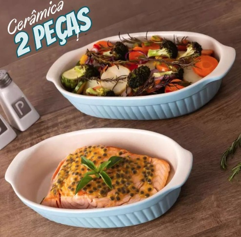 Conjunto de Refratários de Cerâmica Haus Concept Sauté 2 Peças