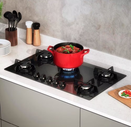 Cooktop a Gás Electrolux KE5GP 5 Bocas com Mesa de Vidro Temperado – Preto