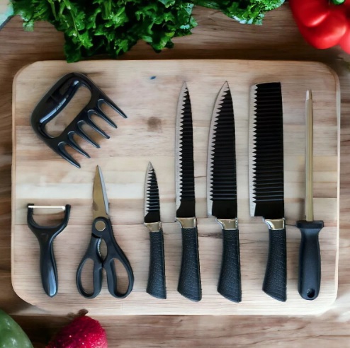 Facas Em Inóx Profissional Luxo Pra Churrasco Cozinha