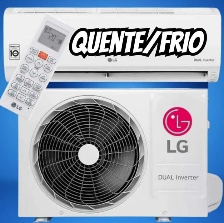 Ar condicionado HW LG Dual Inverter Voice 9.000 btus quente frio 220v R-32