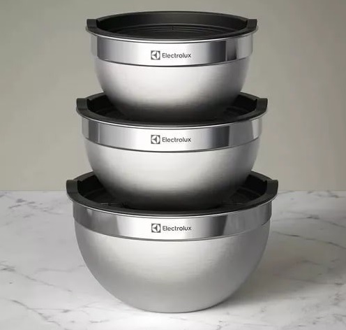 Conjunto De Bowls Tigelas De Inox Com Tampa Plástica