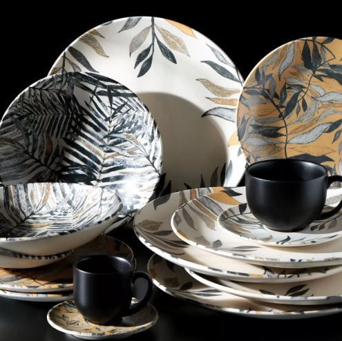 Conjunto Com 6 Pratos Rasos Com Diâmetro de 27,5cm Coup Amarilla Porto Brasil