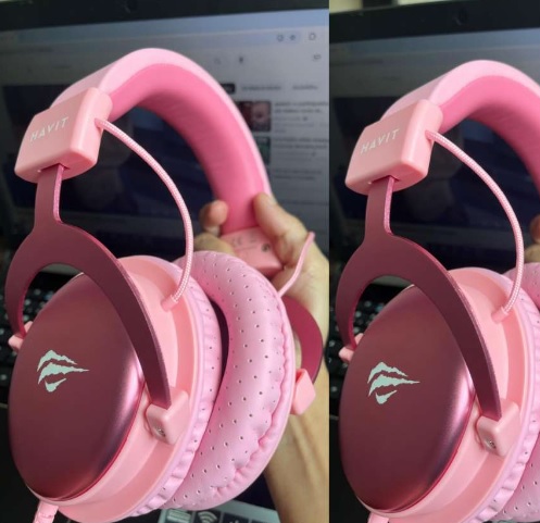 Fone De Ouvido Gamer Headset Havit H2015D Pc/Xbox/Ps4/Ps5 – Pink