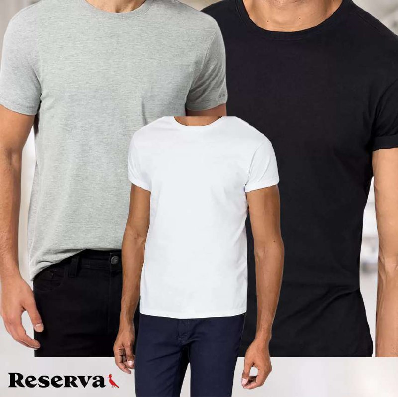 Kit 3 Camisetas Básicas Reserva