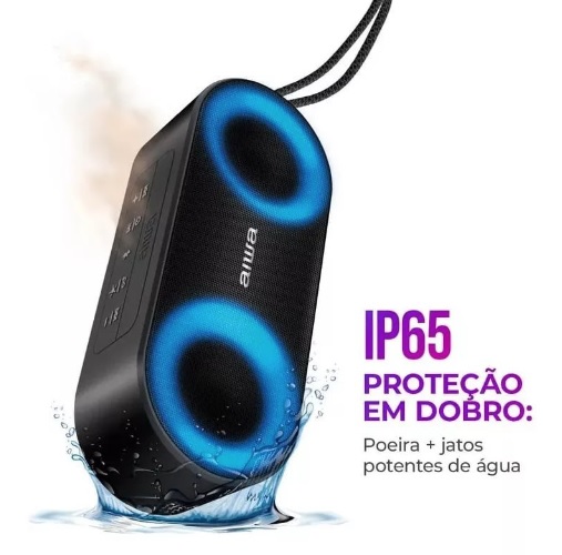 Aiwa AWS-SP-01 Caixa De Som Speaker Bluetooth Cor Preto Aiwa 110v/220v