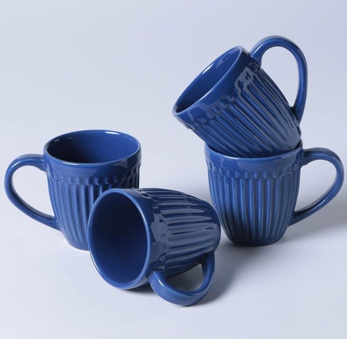 CONJUNTO C/ 4 CANECAS ROMA AZUL NAVY 343 ml