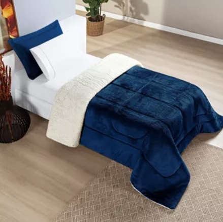 Coberdrom Everest Lã Pele De Carneiro Solteiro 2,40 X 1,50