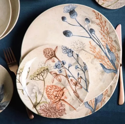 Conjunto C/ 6 Pratos De Sobremesa Coup Bloemen Ø 20,5cm