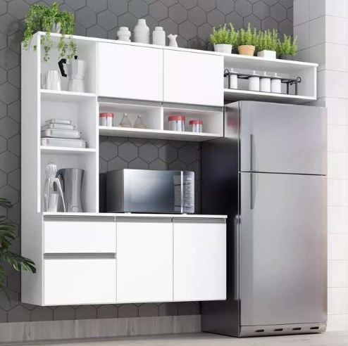 Cozinha Compacta Sol 5 Portas 1 Gav Cor Branco