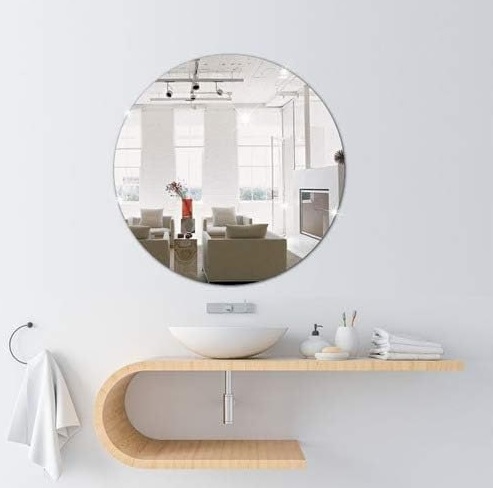 Espelho Decorativo Multiuso Redondo Pendurador Para Quarto Sala Banheiro