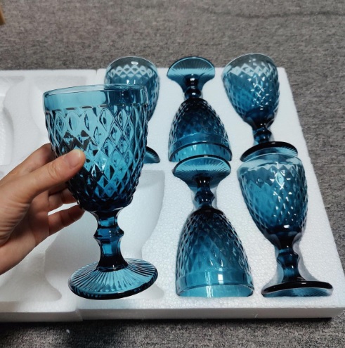 Jogo de Taças de Vidro 330ml 6 Peças Haus – Bico de Jaca Empire