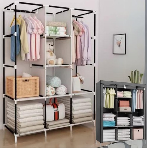 Organizador de roupascaixa DecoTeam 28105 – Loi Brasil tamanho g com 8 divisores color cinza