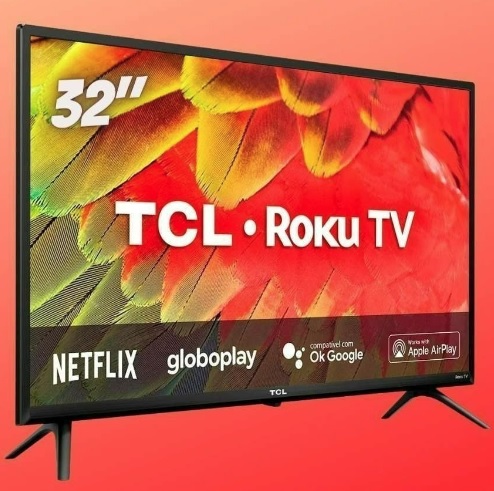 Smart TV 32” HD LED TCL RS530 60Hz Wi-Fi – 3 HDMI 1 USB