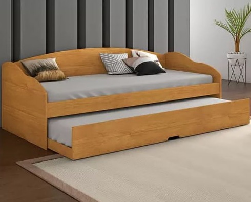 Sofá-cama Solteiro 2 Lugares Tinta e Verniz Ultravioleta Conquista Móveis Funny III