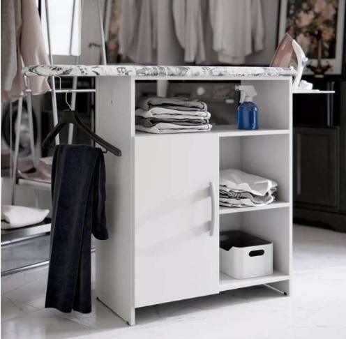 Tabua De Passar Roupa Rofemar Moveis Com Organizador E Prateleira de mesa 1 Porta