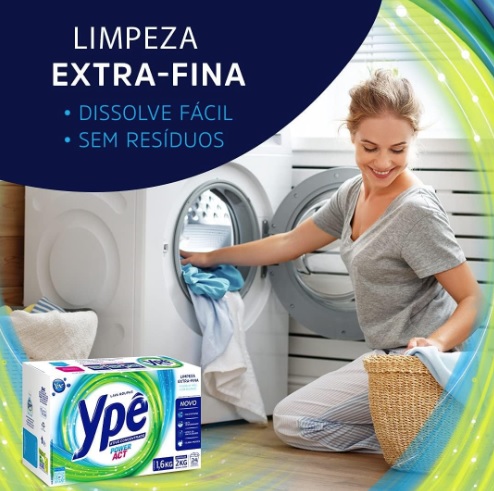 Ypê Lava Roupas em Pó Power Act 1,6Kg