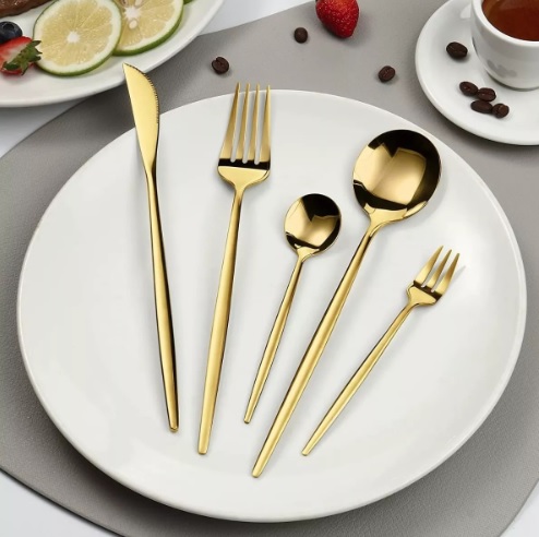 Conjunto De Talheres De Aço Luxo Inoxidável 24pcs Faqueiros