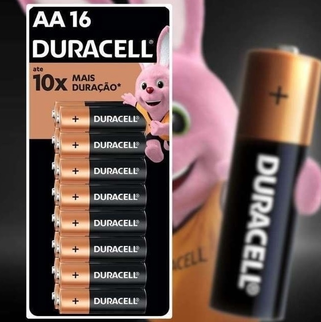 Duracell Pilha Alcalina Aa Pequena Duracell Com 16 Unidades