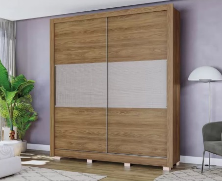 Guarda-roupa Casal Modulado 2 Portas de Correr – 3 Gavetas Kappesberg Ibiza