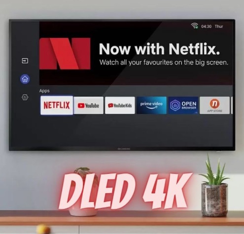 Smart TV 50” 4K DLED Vizzion LE50UHD20 – IPS Wi-Fi 3 HDMI 2 USB