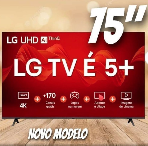 Smart TV LG 75″ 4K 75UR871C0SA UHD WebOS 23 Thinq Ai Google Assistente Alexa Design Ultrafino Controle Remoto Smart Magic