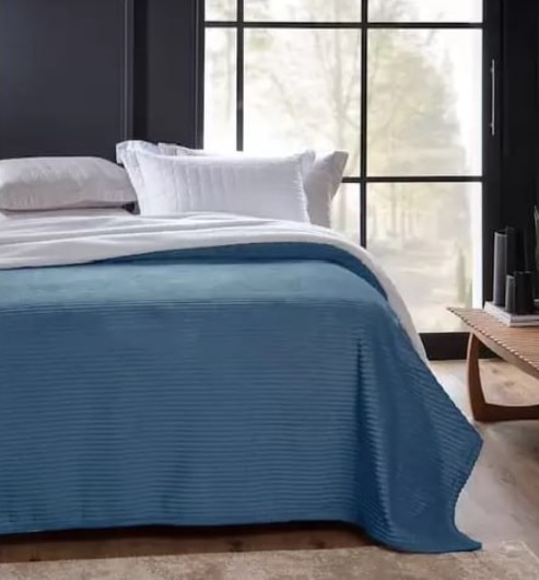 Cobertor Casal Jolitex Poliéster Dyuri Azul