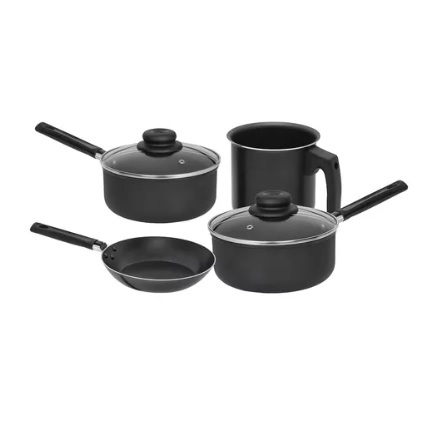 Conjunto De Panelas Antiaderente Preto Fort-lar 4 Pecas